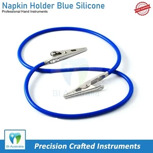 Servilletero Dental Azul Silicona Babero Clips Ajustable Flexible Herramientas Médicas - Imagen 1 de 3