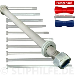 Stahl-Achse M16 Kielrollen Achse Passgenau!  | 170|190|200|220|240|260|290|310 - Bild 1 von 10