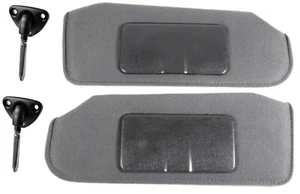 1993-2002 Camaro Firebird Sun Visors Shades w/ Brackets Graphite Gray Cloth NEW - Picture 1 of 7