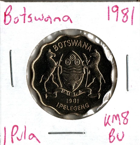 Coin Botswana 1 Pula 1981 KM8, combined shipping Cover