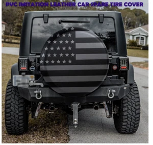 American Flag Spare Tire Cover Fit for Jeep Wrangler Rv SUV Truck Travel Trailer - Picture 1 of 24