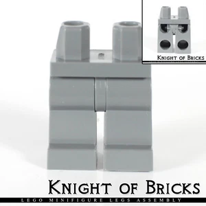 LEGO Minifigure Legs DARK GRAY Solid Plain Jean - Picture 1 of 4