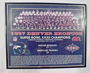 Denver Broncos 1997 Superbowl XXXII Champions Framed Photo 8x10 - Picture 1 of 3