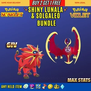 ✨6IV SHINY Solgaleo & Lunala✨Pokemon Scarlet And Violet - Bild 1 von 2