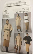 Vogue V8678 Misses Jacket Top Skirt Pants SZ 8-14 Loose Fitted Easy Sew Pattern