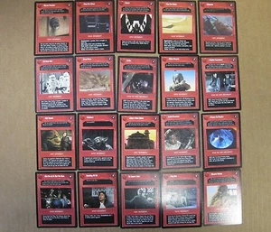 Star Wars CCG set di 20 carte Dark Side Interrupt, non comuni, come nuove - Foto 1 di 5