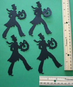10 adornos de papel troquelado FESTIVO GENT Tim Holtz papel cartucho - Imagen 1 de 12