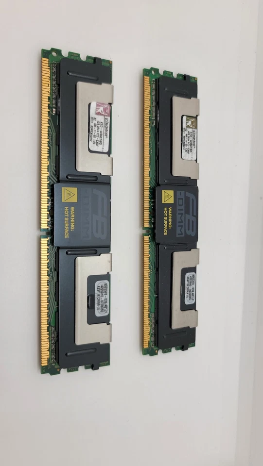 Kingston KTD-WS667/8G 8GB (2x4GB) DDR2 PC2-5300F 667MHz 240pin ECC Server Memory - Image 1 of 2
