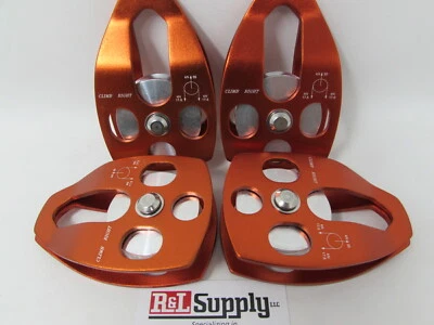 CLIMB RIGHT 4 PACK - 5/8" SINGLE SWING PULLEY ARBORIST CLIMBING RIGGING 30KN 6,700LB