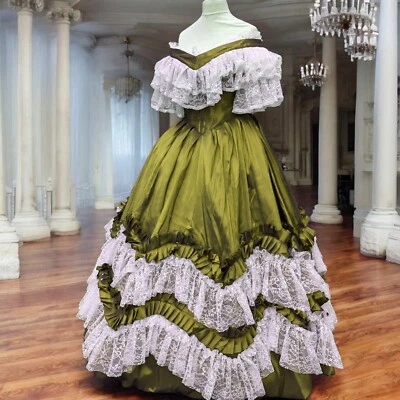 Victorian Day Dress Civil War Historic Costume southern belle Gone with the wind - Image 1 of 4