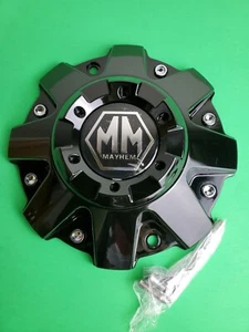MAYHEM GLOSS SHINY BLACK WHEEL RIM CENTER CAP C108010B C806801-1CAP NEW x1 - Picture 1 of 2