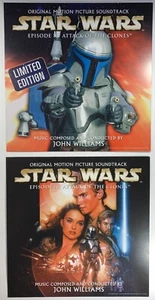 STAR WARS Attack of Clones Banda Sonora ORIGINAL 12x12 PROMOCIÓN JUEGO DE PÓSTER PLANO 2 Caras - Imagen 1 de 6