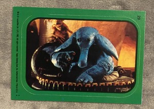 1983 Topps Star Wars Return Of The Jedi Series 1 Sticker Max Reebo #29 Green