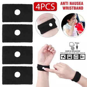 4X For Anti Nausea Wristbands Travel Motion Sea Plane Car Sea Sickness Bands AU - Picture 1 of 6