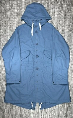 ENGINEERED GARMENTS Highland Parka, MEN'S MEDIUM, Nylon Taffeta, Baby Blue USA - Image 1 of 4