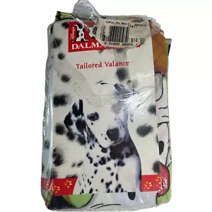 Disney 101 Dalmatians Tailored Valance USA 80" x 14" Fits 48" Window Vtg NOS - Picture 1 of 4