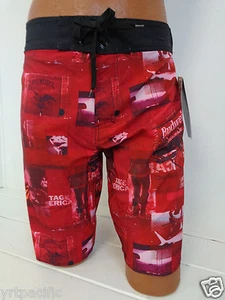 Men's Budweiser Beer Board Shorts Swim Trunk Swimwear Red Vintage American Bud - Picture 1 of 1