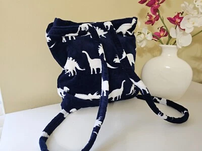 Tommy Bahama Navy/ White Dinosaur Print Terry Beach Towel Convertible Backpack - Image 1 of 4