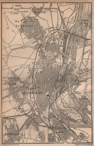 MAGDEBURG town city stadtplan & environs/umgebung. Saxony-Anhalt karte 1904 map - Picture 1 of 2