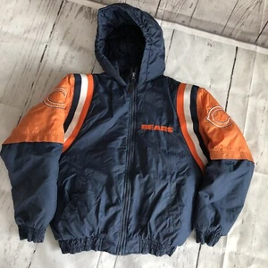 Vintage Chicago Bears NFL Jacke Youth Large 14-16 blau orange (leichte Flecken) - Bild 1 von 11