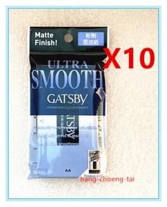 10 Packs Gatsby Powdered Oil Clear Paper Matte Finish, Super absorbent 70 Sheets - Picture 1 of 1