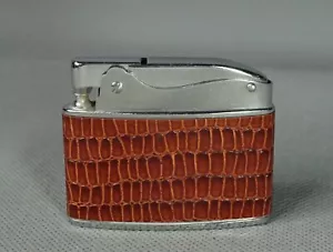 1960er Jahre Vintage ELVIN SUPER Benzinanzünder Zigarette Japan Feuerzeug Schlangenhaut Neu aus altem Lagerbestand - Bild 1 von 9