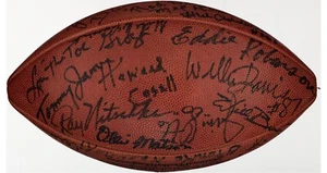 Bronko Nagurski 1970's NFL Hall Of Fame Legends Multi Signed Football Beckett - Picture 1 of 6