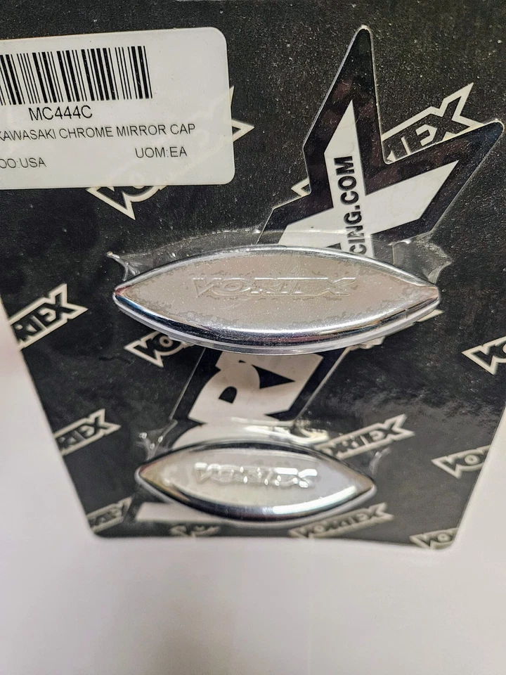Espejo Vórtice cromado Kawasaki 00-05 ZX12 06-25 ZX14/R PLACAS DE BLOQUEO DE APAGADO Foto 1 de 1