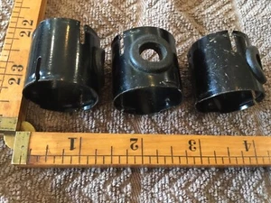 ONE Vintage PLUG OCTAL STYLE CAP Shield w/ SIDE GROMMET NOS Dual Sided - Picture 1 of 3