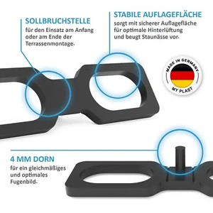 Espaciador, espaciador, espaciador para tablas de terraza 4 mm, 100 piezas - Imagen 1 de 6