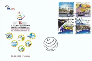 TURKEY - 2013 "Transportation & Communication FORUM" Complete Set FDC !!! - Picture 1 of 1