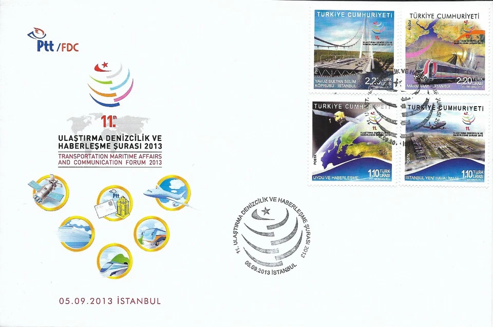TURKEY - 2013 "Transportation & Communication FORUM" Complete Set FDC !!! - Image 1 of 1