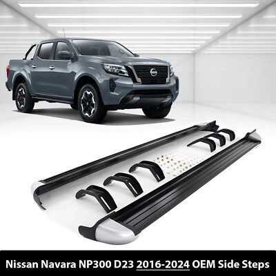 OEM Style Side Steps Running Boards Pair For Nissan Navara NP300 D23 2016-2024 - Image 1 of 4
