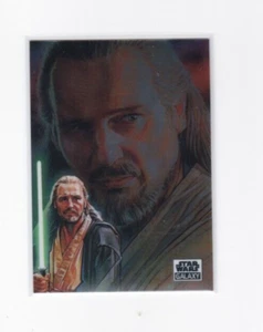 TOPPS CHROME STAR WARS GALAXY-"QUI-GON JINN" CARD-SHIPS FREE - Picture 1 of 21