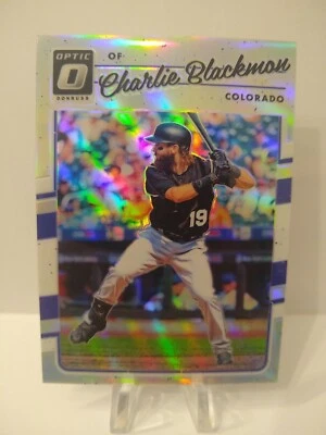 2017 Optic Silver Holo Prizm Charlie Blackmon #93 Insert Baseball Card - Image 1 of 2