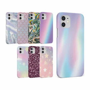 CASE FOR IPHONE 16 15 14 13 12 11 SE PRO MAX HARD PHONE COVER IRIDESCENT GLITTER - Picture 1 of 10