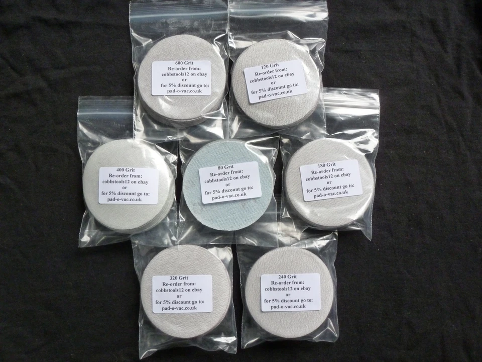 Sanding Discs 3"/75 mm Hook and Loop, Mixed Grit Pack of 70 - Image 1 of 1
