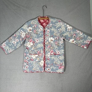 Damen XL Wende Steppjacke Blumen Grandmacore Boho Vintage Cottagecore - Bild 1 von 24