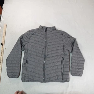 32 Degrees Heat Down Jacket Mens Medium Gray Lightweight Packable Puffer Coat - Picture 1 of 8