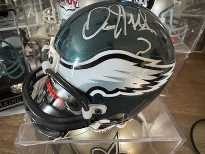 Мини-шлем с автографом новичка Донована Макнабба из Philadelphia Eagles — сертификат подлинности — читайте - Изображение 1 из 4