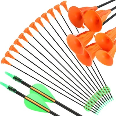 Archery Sucker Arrows 29" Fiberglass Suction Cup Bow Kids Safe Practice Target - Image 1 of 4