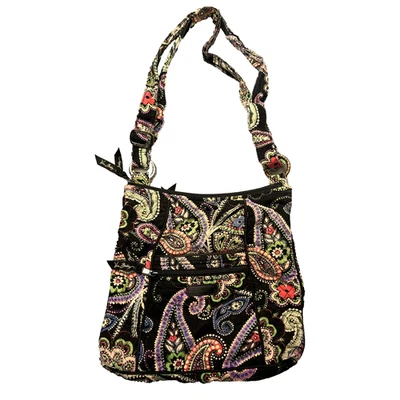 Bolso Vera Bradley Hipster Mujer Acolchado Cremallera Kiev Paisley Negro Foto 1 de 4