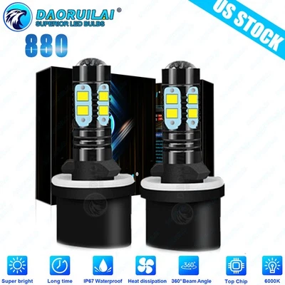 Para ARCTIC CAT 250 300 400 500 650 2X 880 899 LED Faros Bombillas 6000K Blanco Foto 1 de 4