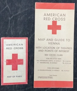 Mapa de la Cruz Roja Americana de la Segunda Guerra Mundial de París y Viena Stk#15@201 - Imagen 1 de 15