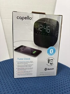 Capello Tune Dual Alarm Clock Wireless Speaker FM Radio USB Phone Charger CR60 - Picture 1 of 6