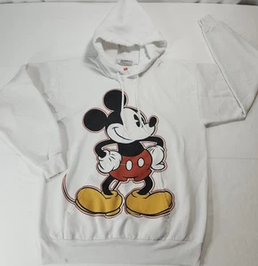 Sudadera con Capucha Mickey Mouse de los Parques Disney Adulto Mediana Blanca Pullover De Colección - Imagen 1 de 7