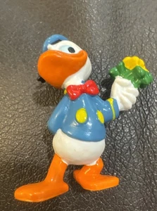 Disney DONALD DUCK • PVC Figure w/Flower Bouquet • CLEAN • 1980's - Picture 1 of 4