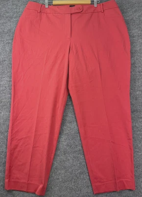Talbots Woman Curvy Fit Slimming Pants Coral Red 22W NWT - Image 1 of 4