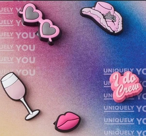 New Authentic Uniquely You 5 Pack Jibbitz Croc Charms Bachelorette Party Pink - Picture 1 of 3