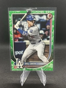 2025 Bowman Green Bandana /99 Will Smith Los Angeles Dodgers - Picture 1 of 3